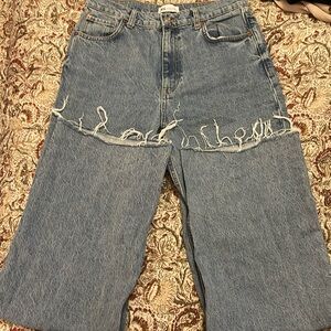 Zara high waisted wide leg jeans size 8